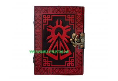 Blank Diary Notebook Shadow Book Celtic Handmade Leather Bound Journal Vintage 